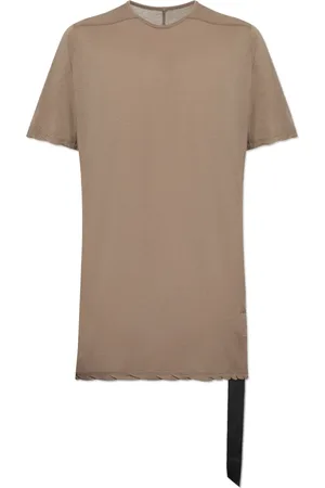 Rick Owens Koszulki, Mężczyzna, brązowy, M, Bawełna, Bawełniany T-shirt