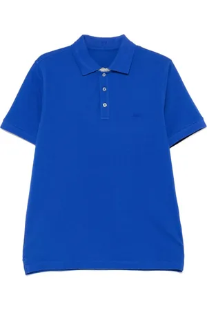FAY Koszulki, Mężczyzna, Niebieski, M, Niebieska Koszulka Polo Haftowane Logo