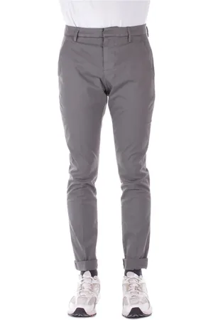 Dondup Spodnie, Mężczyzna, Szary, W34, Slim Fit Szare Spodnie