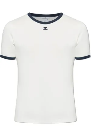 Courrèges Koszulki, Mężczyzna, Biały, XS, Bawełna, T-shirt z Logo
