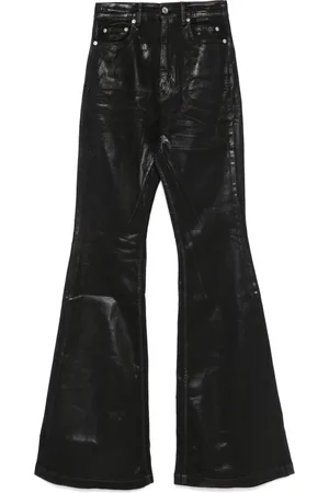 Rick Owens Spodnie, Kobieta, Czarny, W28, Czarne Dżinsy Slim Fit z Wysokim Stanem