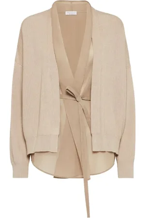 Brunello Cucinelli Swetry, Kobieta, Beżowy, S, Luksusowe Biscuit Swetry Ss 25