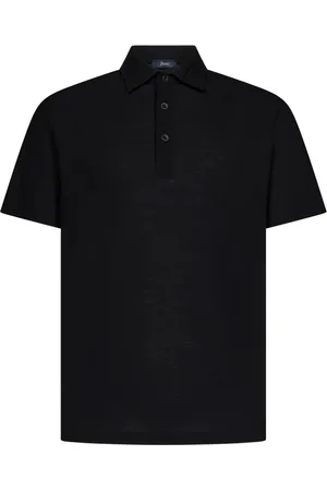 HERNO Koszulki, Mężczyzna, Czarny, S, Czarna Koszulka Polo Stylowy Design