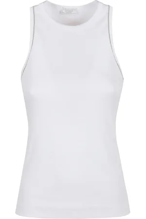 PESERICO SIGN Koszulki, Kobieta, Biały, 2XS, Stylowy Top dla Kobiet