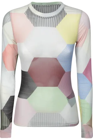 J.W.Anderson Koszulki, Kobieta, Wielobarwność, M, Geometryczny Top w Wielu Kolorach