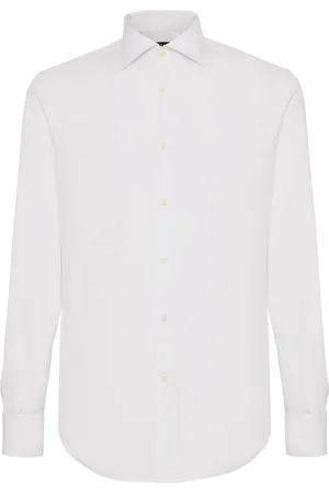 Boggi Milano Koszule, Mężczyzna, Biały, S, Bawełna, Koszula Slim Fit z Rozciągliwej Bawełny