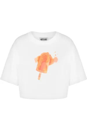 Moschino Koszulki, Kobieta, Biały, S, Stylowe Koszulki i Pola Kolekcja