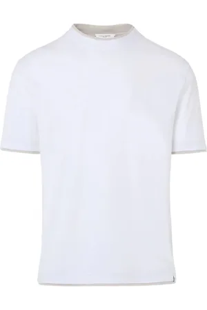 Paolo Pecora Koszulki, Mężczyzna, Biały, L, Białe T-shirty i Pola