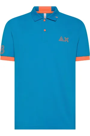 sun68 Koszulki, Mężczyzna, Niebieski, L, Polo z dużym logo