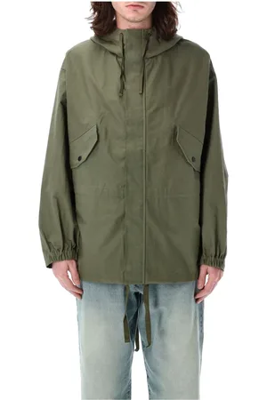 Pop Trading Company Kurtki, Mężczyzna, Zielony, L, Kurtka Parka Fish Tale Oliwkowa