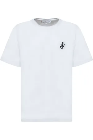 J.W.Anderson Koszulki, Mężczyzna, Biały, M, Biała koszulka z logo kotwicy
