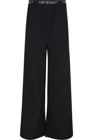 OFF-WHITE Spodnie, Kobieta, Czarny, XS, Nylon, Nylon Pant Logo Band