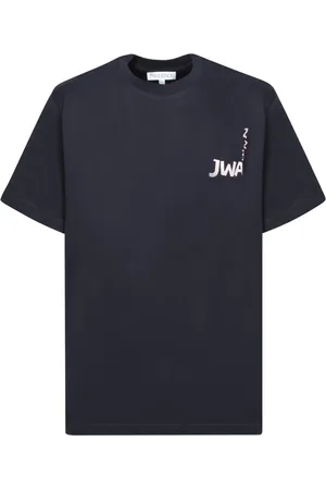 J.W.Anderson Koszulki, Mężczyzna, Niebieski, S, Odważny T-shirt z Bawełny z Unikalnym Tyłem