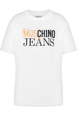 Moschino Koszulki, Kobieta, Biały, S, Stylowe T-shirty i Pola