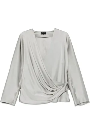 Giorgio Armani Bluzki, Kobieta, Szary, 3XL, Stylowe Koszule Kolekcja