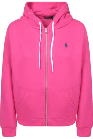 Ralph Lauren Bluzy, Kobieta, Różowy, S, Fioletowy bluza z kapturem i zamkiem