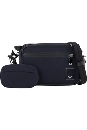 Emporio Armani Torebki, Mężczyzna, Niebieski, ONE SIZE, Granatowe Portfele Etui Tech