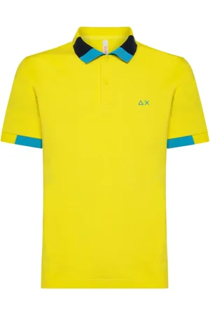 sun68 Koszulki, Mężczyzna, Żółty, S, Fluo Multicolor Polo Żółty Włochy