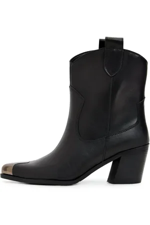 CESARE GASPARI Buty, Kobieta, Czarny, 39 EU, Skórzane Cowboy Buty