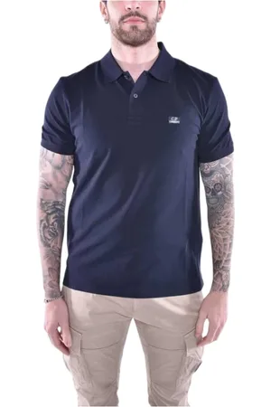 C.P. Company Koszulki, Mężczyzna, Niebieski, M, Stretch Piquet Polo Shirt - Niebieski nocny, XL