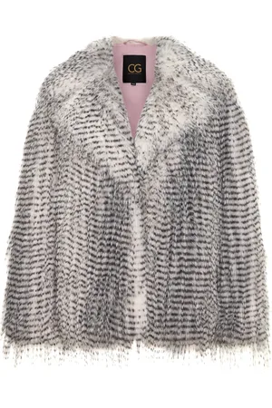 CESARE GASPARI Kurtki, Kobieta, Szary, L, Poliester, Faux Fur & Shearling Kurtki