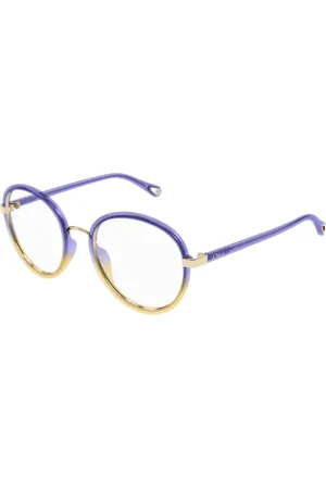 Chloé Akcesoria, unisex, Fioletowy, L, Stylowe Fioletowe Okulary Optyczne