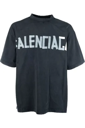 Balenciaga Koszulki, Mężczyzna, Czarny, L, Len, Casualowy Bawełniany T-shirt dla Mężczyzn