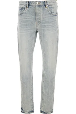 Purple Brand Jeansy, Mężczyzna, Niebieski, W30, Jasnoniebieskie Jeansyy z Logopatchem