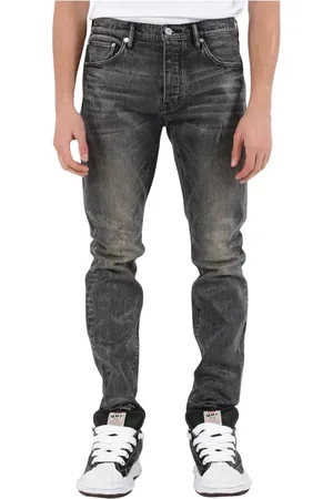 Purple Brand Jeansy, Mężczyzna, Szary, W30, Denim, Dżinsy Skinny z Nakładanym Wzorem