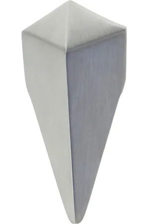 Rick Owens Akcesoria, Mężczyzna, Szary, 58 MM, Kryształowa Piramida Metalowy Pierścień Biżuteria