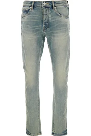 Purple Brand Jeansy, Mężczyzna, Niebieski, W29, Denim, Dżinsy Slim-Fit w Jasnym Niebieskim