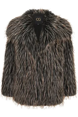 CESARE GASPARI Kurtki, Kobieta, brązowy, L, Poliester, Faux Fur & Shearling Kurtki