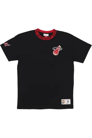 Mitchell & Ness Koszulki, Mężczyzna, Czarny, M, Koszulka Miami Heat Vintage Logo