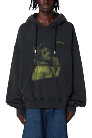 OFF-WHITE Bluzy, Mężczyzna, Czarny, S, Bluza z kapturem