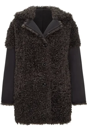 CESARE GASPARI Kurtki, Kobieta, brązowy, XL, Poliester, Faux Fur & Shearling Kurtki