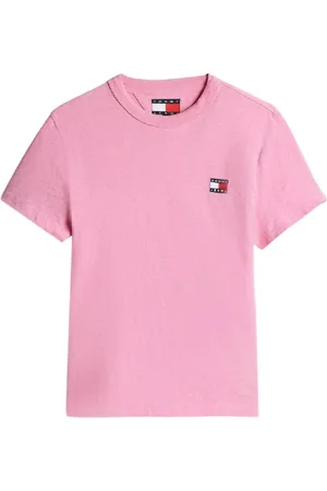Tommy Hilfiger Koszulki, Kobieta, Różowy, M, Casual Reg Badge T-shirt