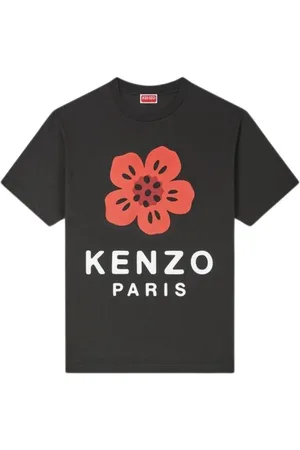 Kenzo Koszulki, Mężczyzna, Czarny, L, Klasyczny T-shirt Boke Flower Czarny