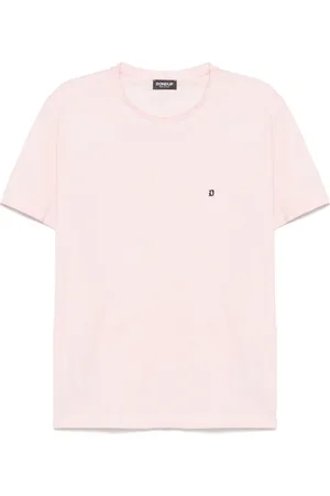 Dondup Koszulki, Mężczyzna, Różowy, M, Różowe T-shirty i Pola z Logo