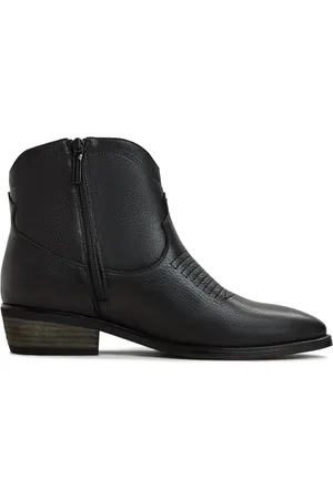 CESARE GASPARI Buty, Kobieta, Czarny, 38 EU, Skóra, Skórzane Buty Cowboy Vicky - Czarne
