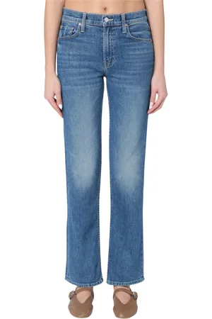 Mother Jeansy, Kobieta, Niebieski, W27, Regular Fit Sneak Jeansy