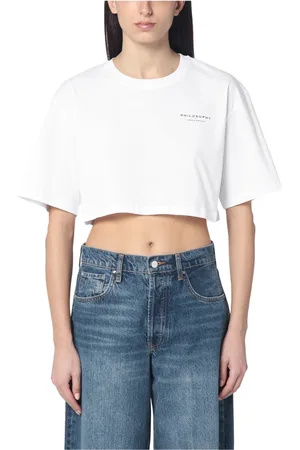 Serafini Koszulki, Kobieta, Biały, M, T-shirt z krótkim rękawem i okrągłym dekoltem