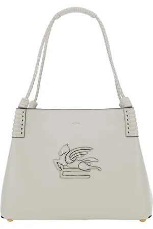 Etro Torebki, Kobieta, Biały, ONE SIZE, Biała torba na ramię z dużym logo