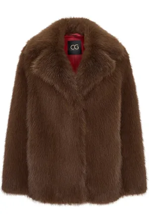 CESARE GASPARI Kurtki, Kobieta, brązowy, L, Poliester, Faux Fur & Shearling Kurtki