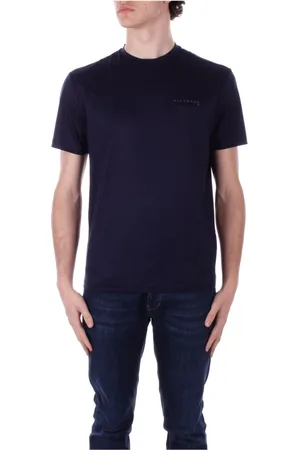 John Richmond Koszulki, Mężczyzna, Niebieski, 2XL, Bawełna, T-shirty i Pola z Logo Front