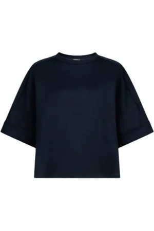 Dondup Koszulki, Kobieta, Niebieski, M, Granatowy Oversized Crew-neck T-shirt