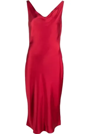 Norma Kamali Sukienki, Kobieta, Czerwony, S, Sukienka Maria Satin Midi