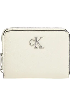 Calvin Klein Akcesoria, Kobieta, Beżowy, ONE SIZE, Minimal Monogram Portfel i Etui na Karty