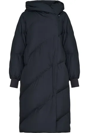 CESARE GASPARI Płaszcze, Kobieta, Niebieski, L, Poliester, Oversized Hood Quilted Puffer Coat - Blueberries