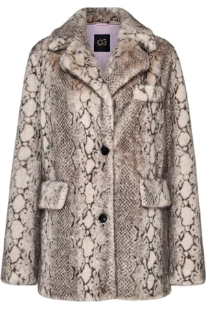 CESARE GASPARI Kurtki, Kobieta, Beżowy, L, Poliester, Faux Fur & Shearling Kurtki