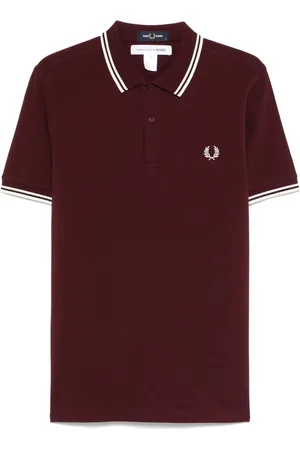 Comme des Garçons Koszulki, Mężczyzna, Czerwony, S, Slogan Polo Shirt